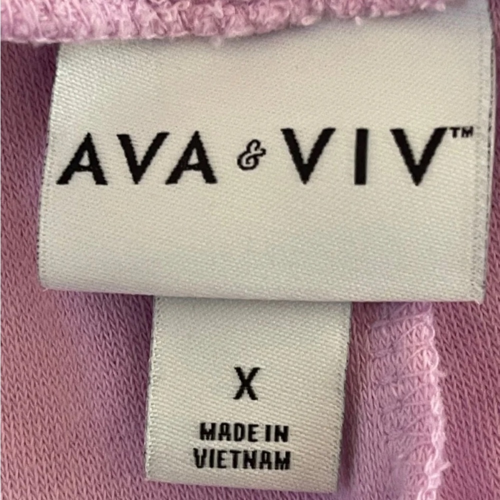 AVA & VIV Woman’s Plus Size Lavender Terrycloth Shorts size X (14W/16W) - Picture 4 of 5